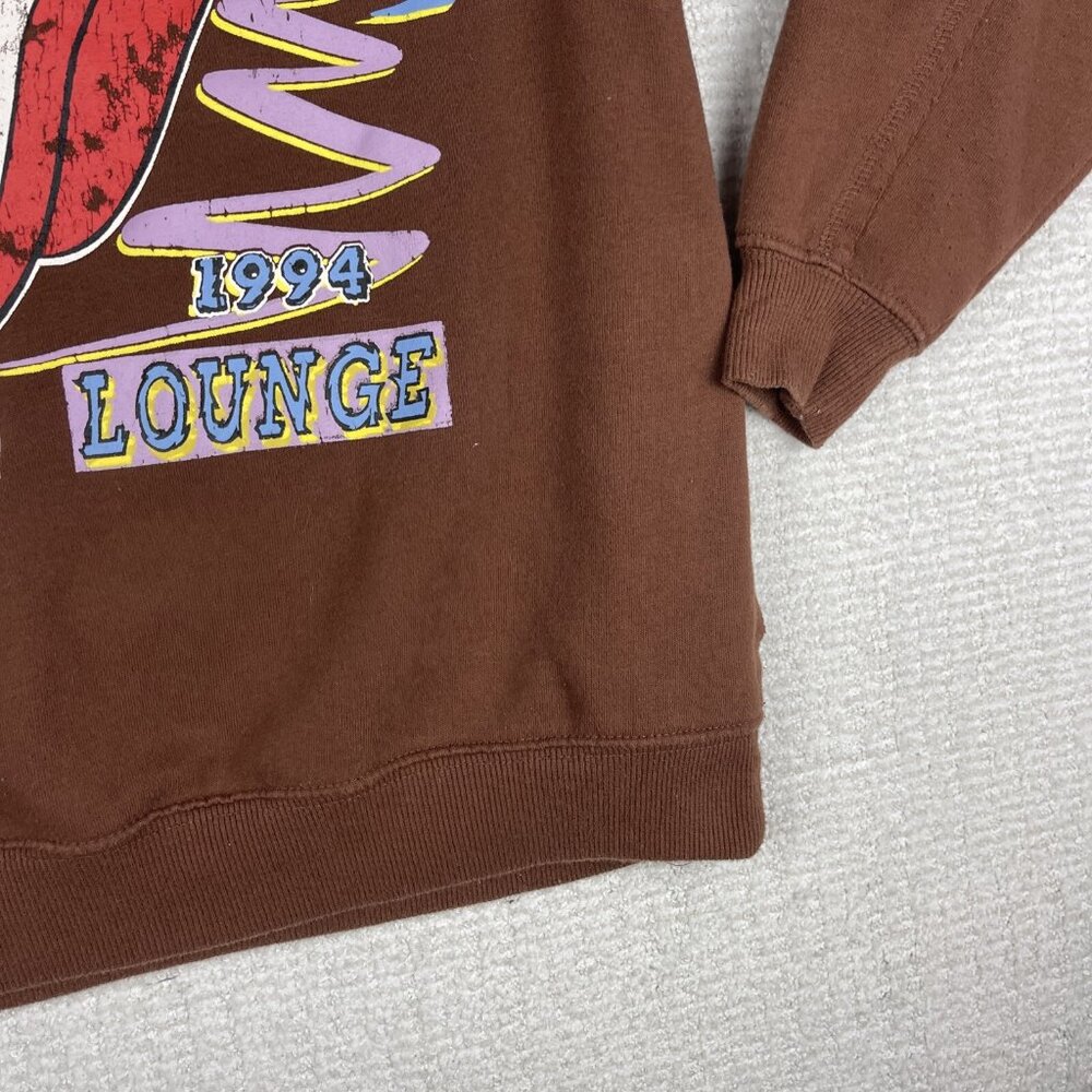Rolling Stones Crewneck Sweatshirt Men XXS Brown Voodoo Lounge 1994 Sweater - Picture 5 of 16